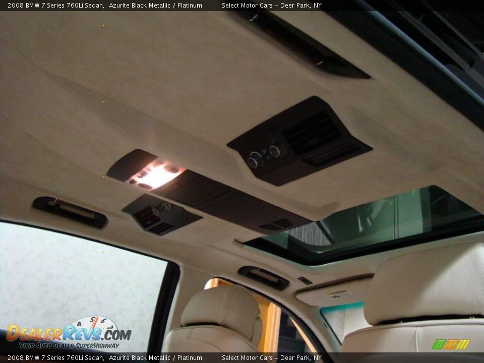 2008 BMW 7 Series 760Li Sedan Azurite Black Metallic / Platinum Photo #10