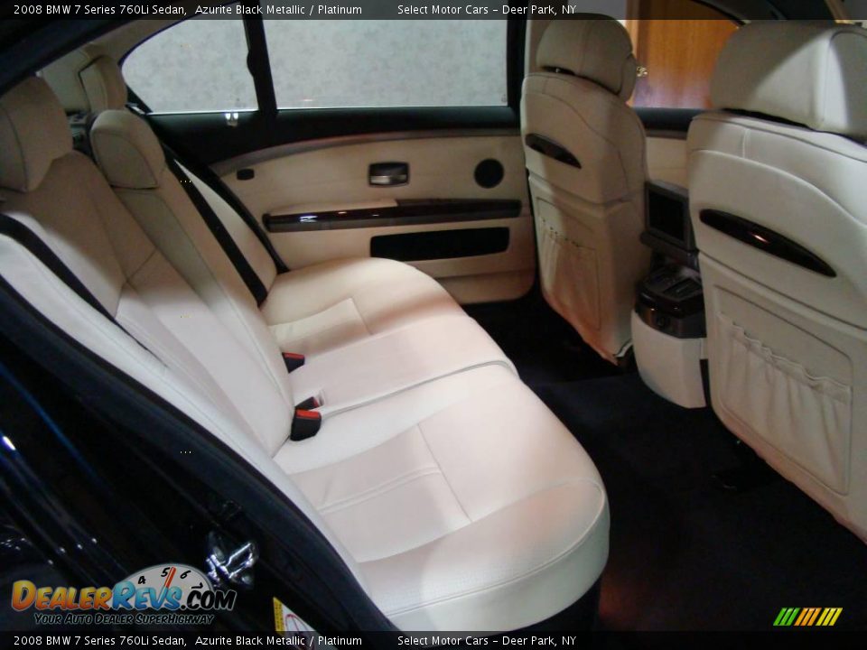 2008 BMW 7 Series 760Li Sedan Azurite Black Metallic / Platinum Photo #11