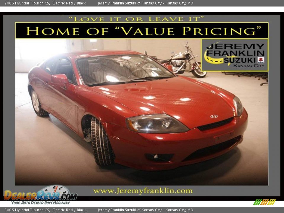 2006 Hyundai Tiburon GS Electric Red / Black Photo #1