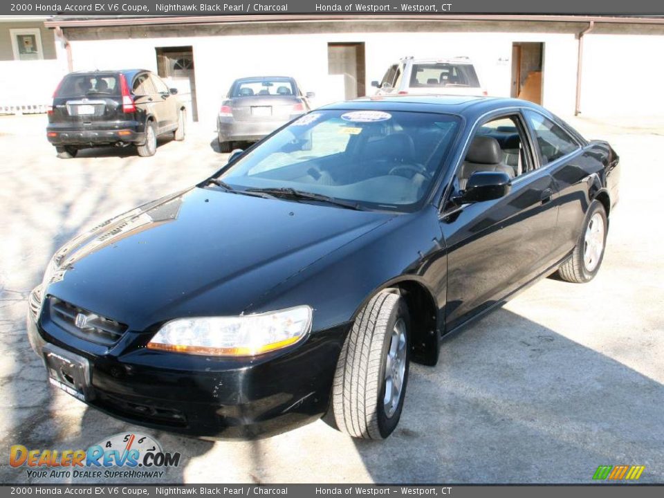 2000 Honda Accord EX V6 Coupe Nighthawk Black Pearl / Charcoal Photo #1