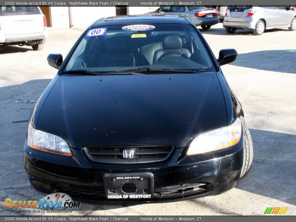 2000 Honda Accord EX V6 Coupe Nighthawk Black Pearl / Charcoal Photo #2
