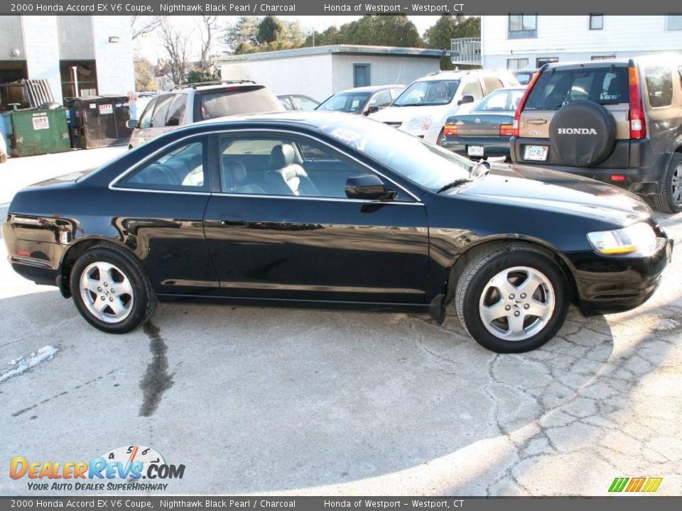 2000 Honda Accord EX V6 Coupe Nighthawk Black Pearl / Charcoal Photo #4