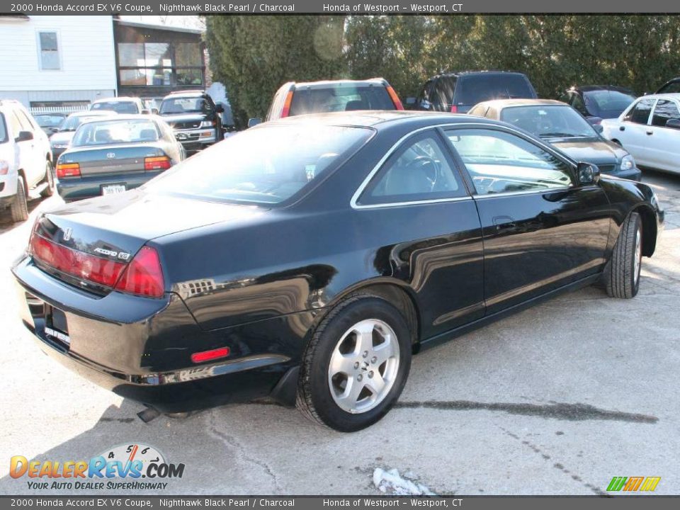 2000 Honda Accord EX V6 Coupe Nighthawk Black Pearl / Charcoal Photo #5