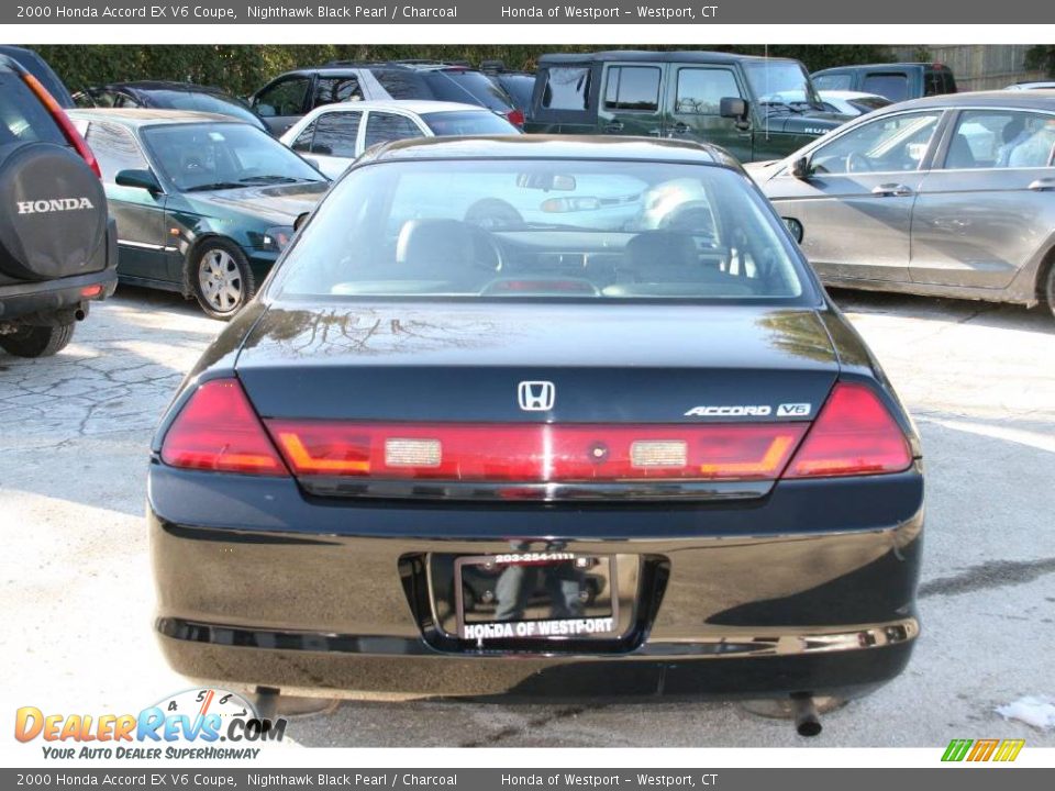 2000 Honda Accord EX V6 Coupe Nighthawk Black Pearl / Charcoal Photo #6