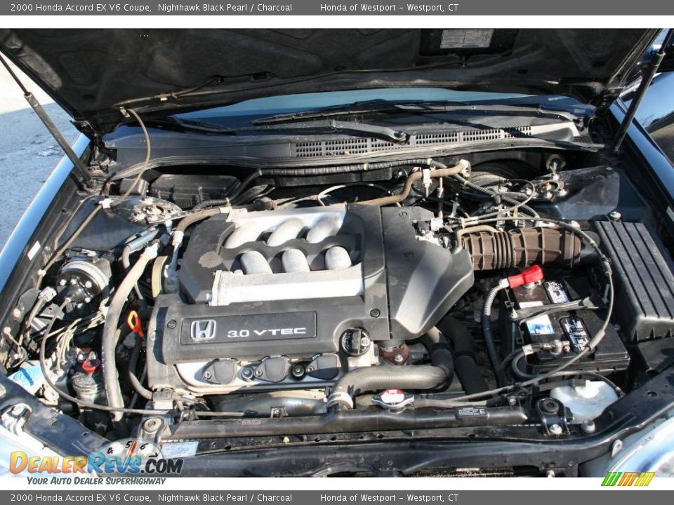 2000 Honda Accord EX V6 Coupe Nighthawk Black Pearl / Charcoal Photo #24