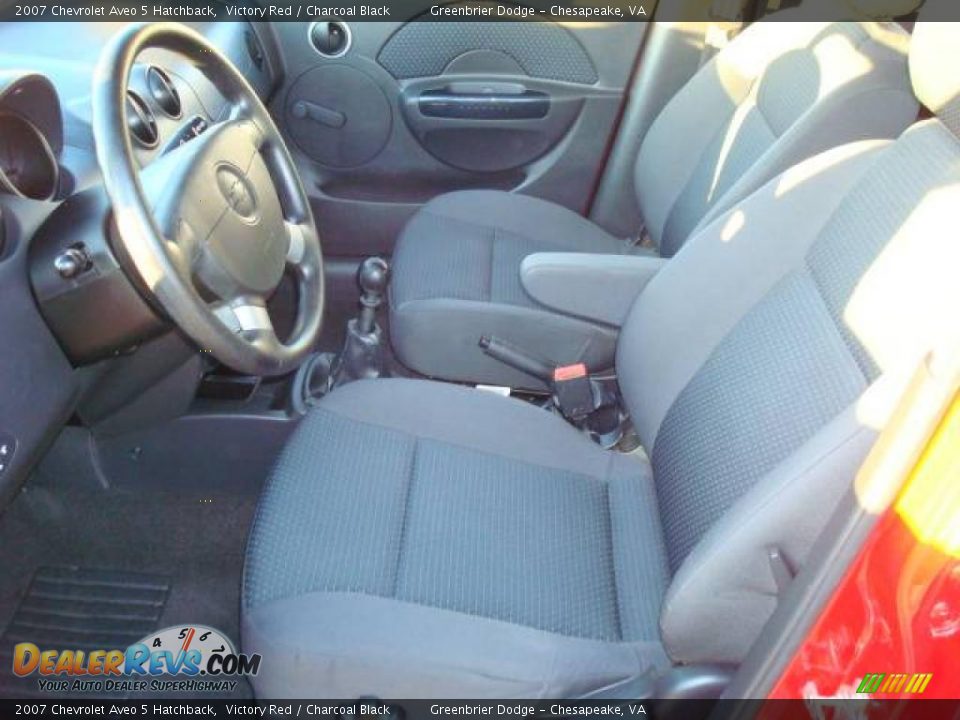 2007 Chevrolet Aveo 5 Hatchback Victory Red / Charcoal Black Photo #7