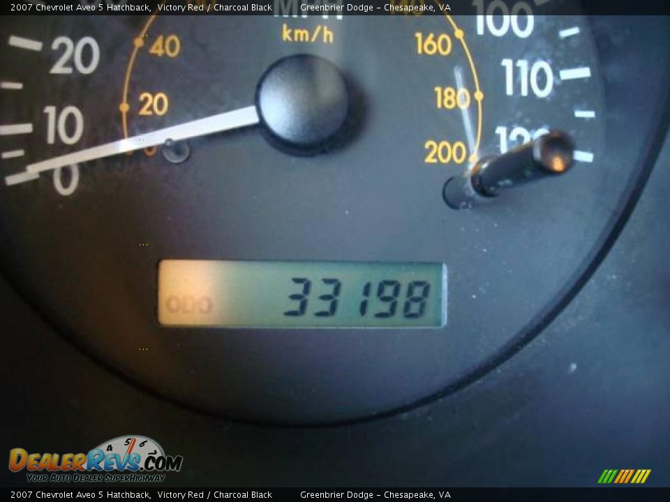 2007 Chevrolet Aveo 5 Hatchback Victory Red / Charcoal Black Photo #13