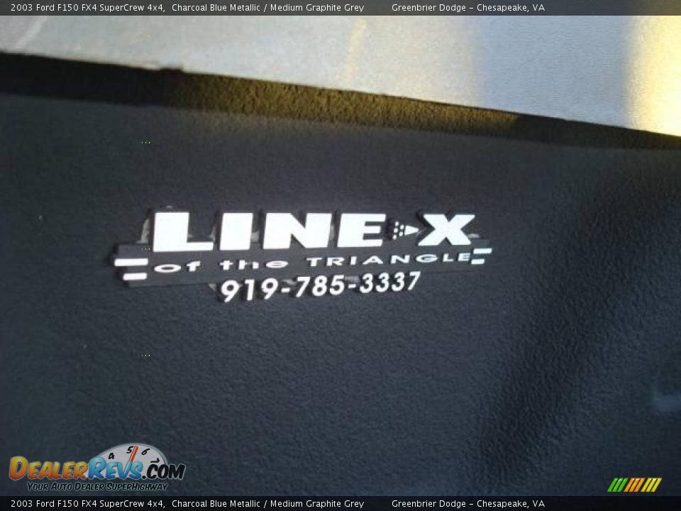 2003 Ford F150 FX4 SuperCrew 4x4 Charcoal Blue Metallic / Medium Graphite Grey Photo #11