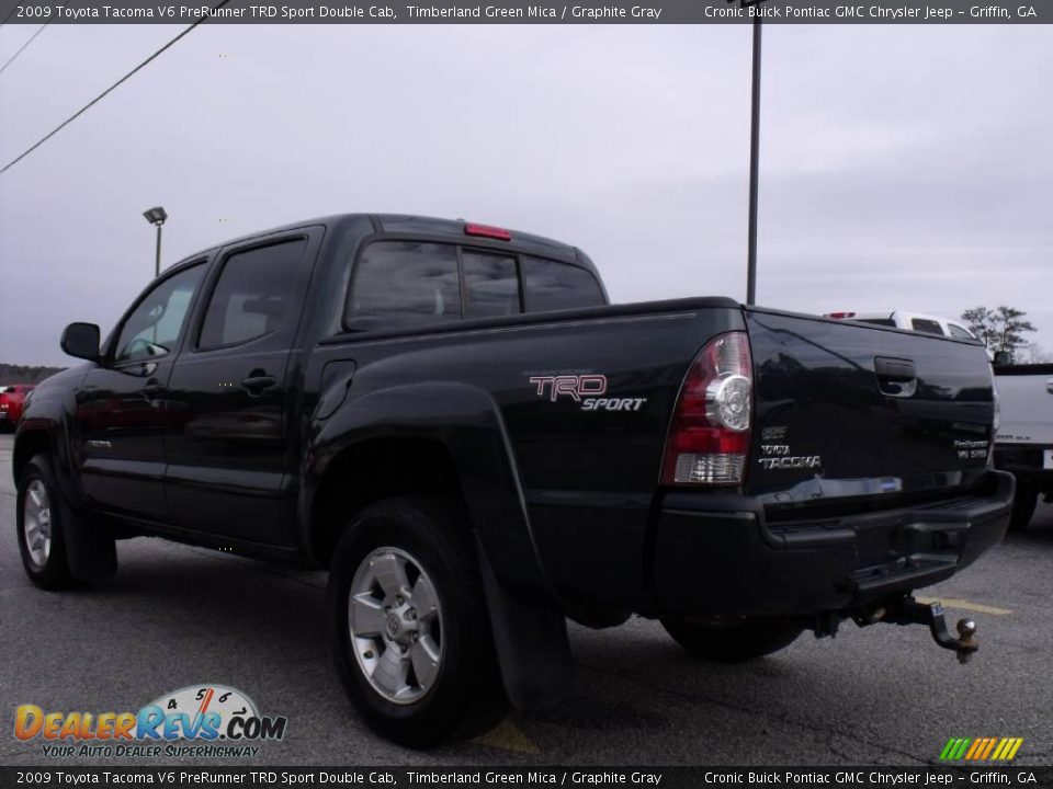 2009 Toyota Tacoma V6 PreRunner TRD Sport Double Cab Timberland Green Mica / Graphite Gray Photo #6