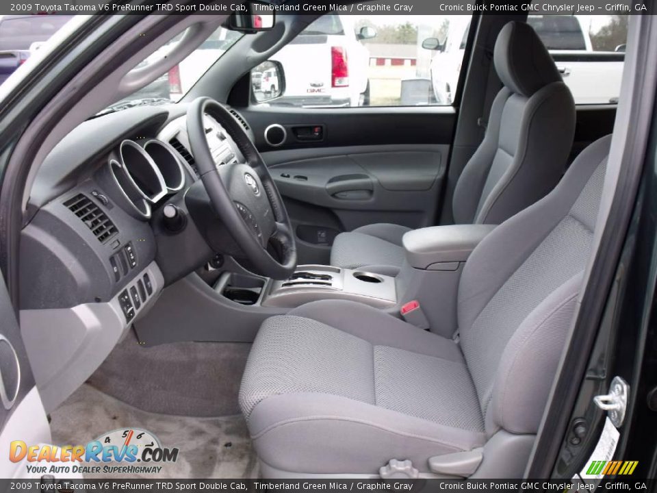 2009 Toyota Tacoma V6 PreRunner TRD Sport Double Cab Timberland Green Mica / Graphite Gray Photo #9