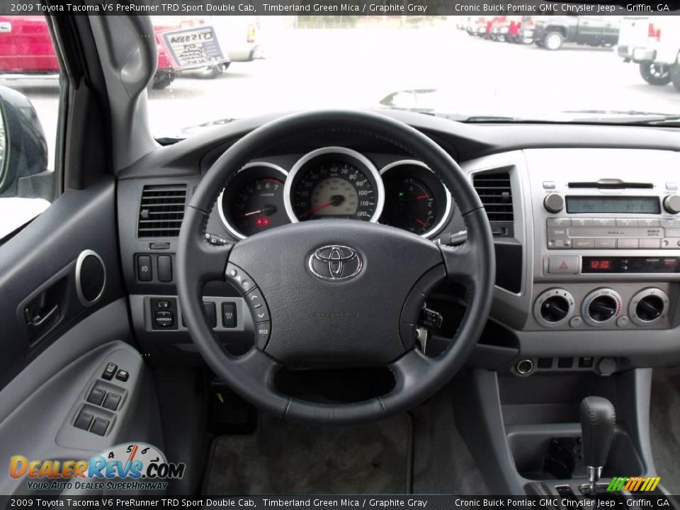 2009 Toyota Tacoma V6 PreRunner TRD Sport Double Cab Timberland Green Mica / Graphite Gray Photo #18