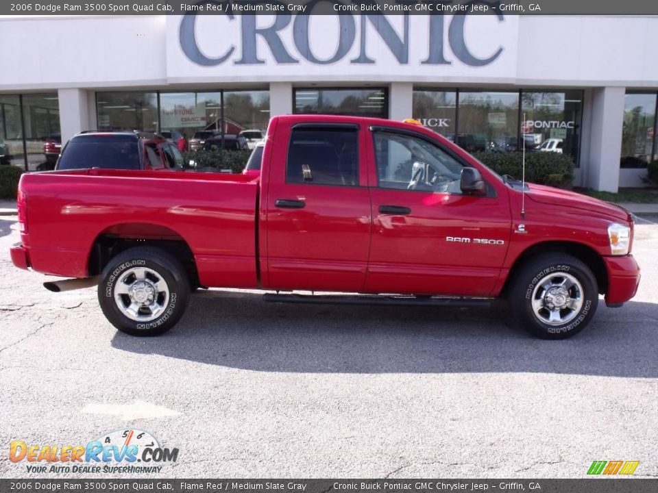 2006 Dodge Ram 3500 Sport Quad Cab Flame Red / Medium Slate Gray Photo #1