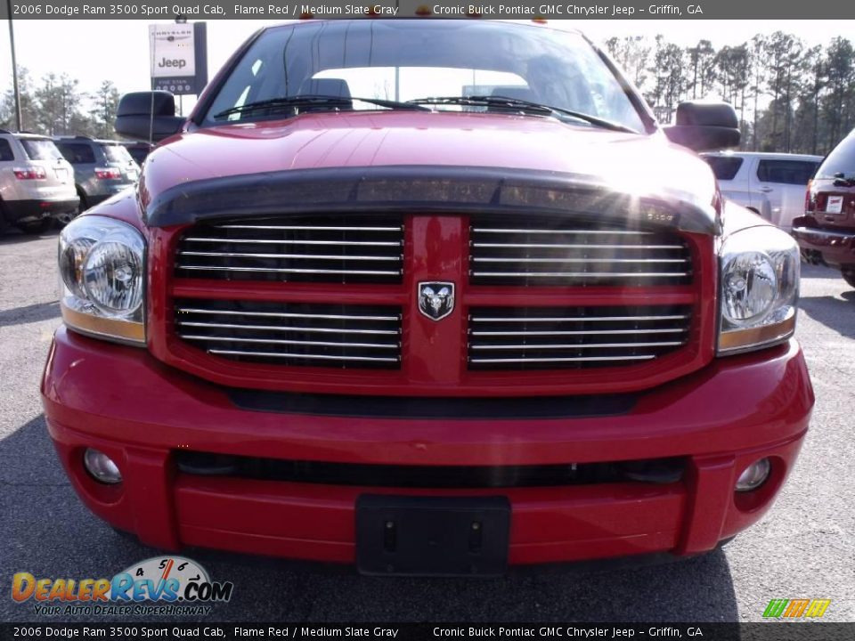 2006 Dodge Ram 3500 Sport Quad Cab Flame Red / Medium Slate Gray Photo #3