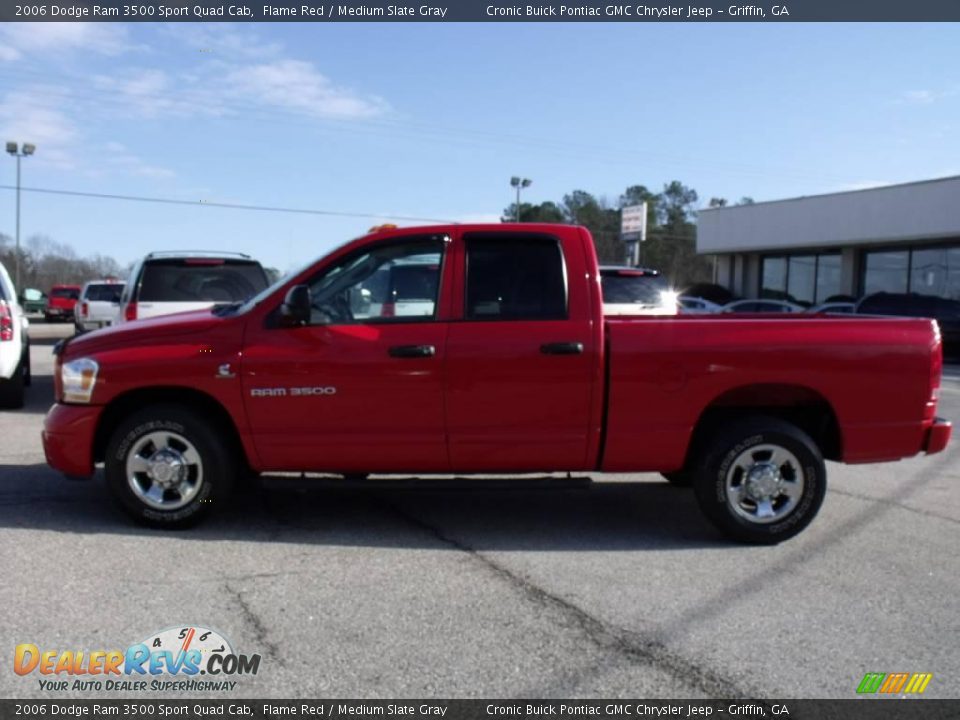 2006 Dodge Ram 3500 Sport Quad Cab Flame Red / Medium Slate Gray Photo #5
