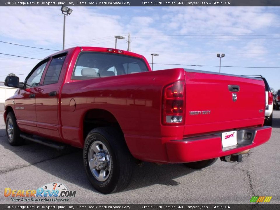 2006 Dodge Ram 3500 Sport Quad Cab Flame Red / Medium Slate Gray Photo #6