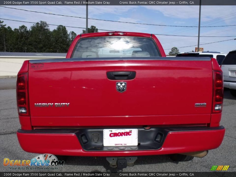 2006 Dodge Ram 3500 Sport Quad Cab Flame Red / Medium Slate Gray Photo #7