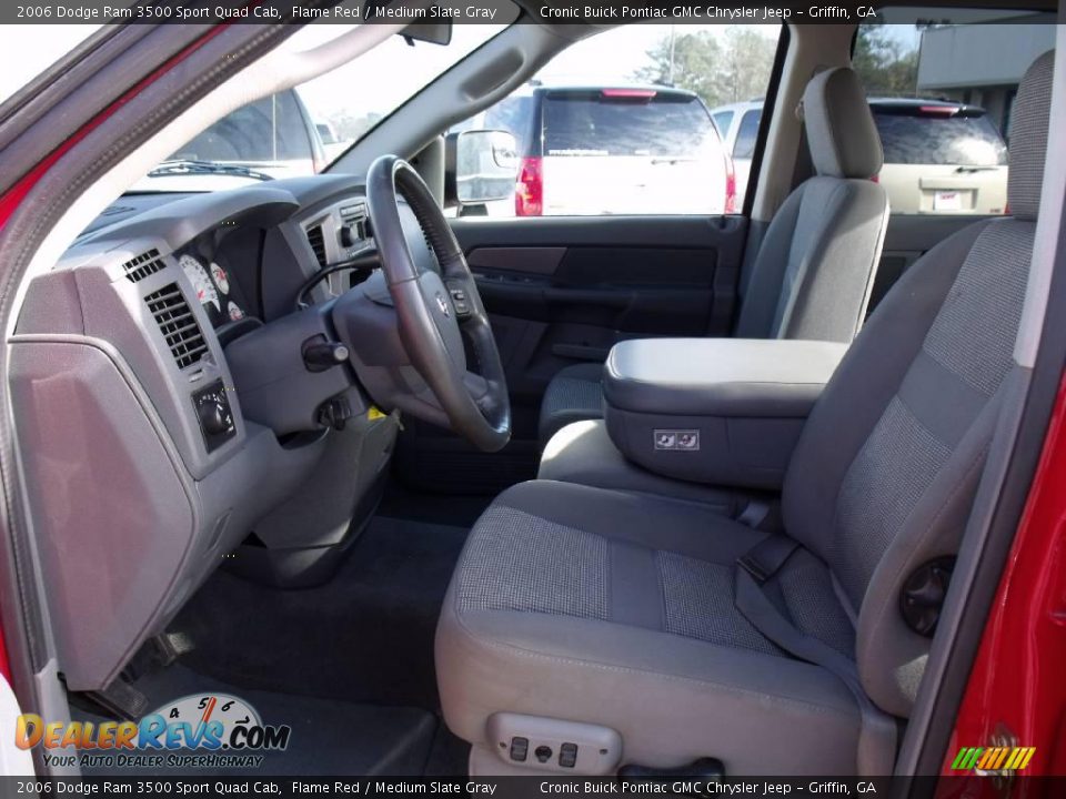 2006 Dodge Ram 3500 Sport Quad Cab Flame Red / Medium Slate Gray Photo #12
