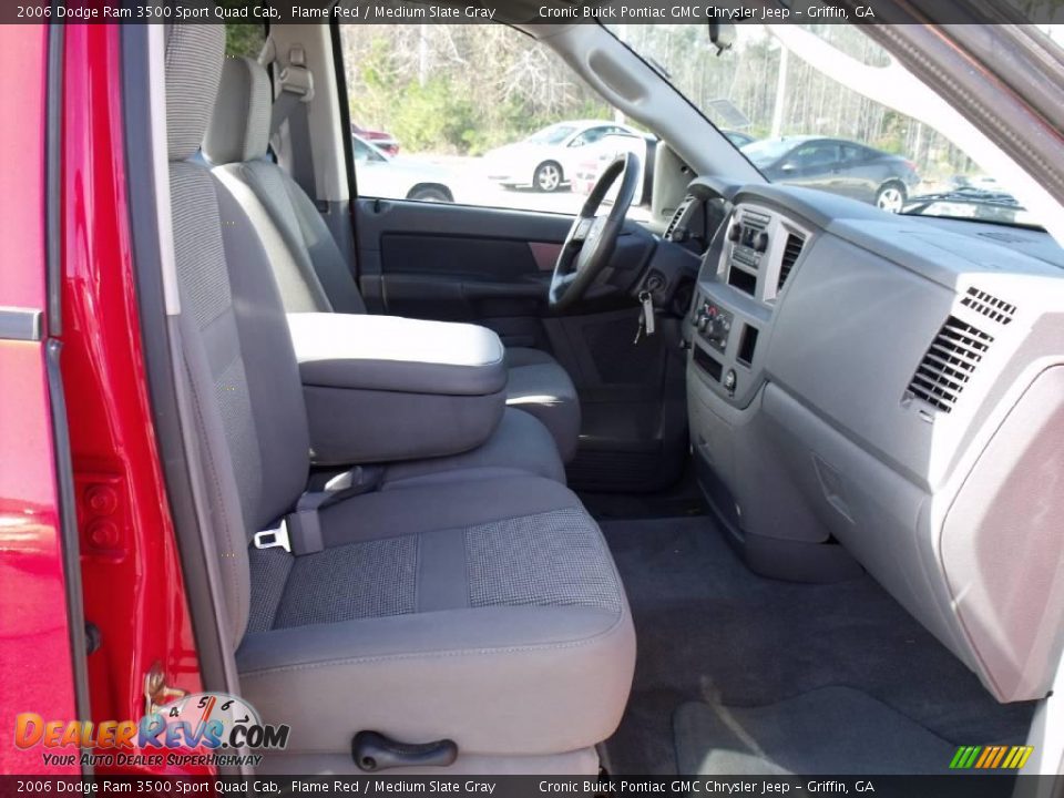 2006 Dodge Ram 3500 Sport Quad Cab Flame Red / Medium Slate Gray Photo #18