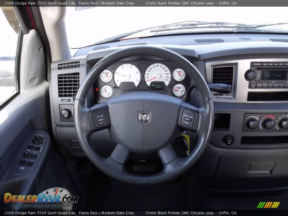 2006 Dodge Ram 3500 Sport Quad Cab Flame Red / Medium Slate Gray Photo #21