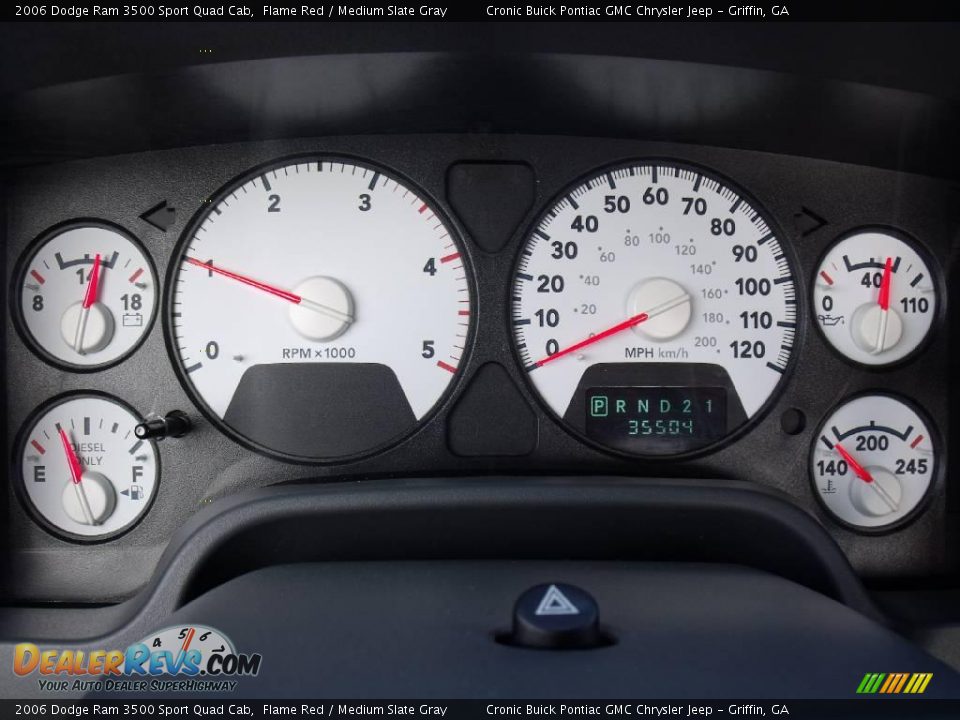 2006 Dodge Ram 3500 Sport Quad Cab Flame Red / Medium Slate Gray Photo #22