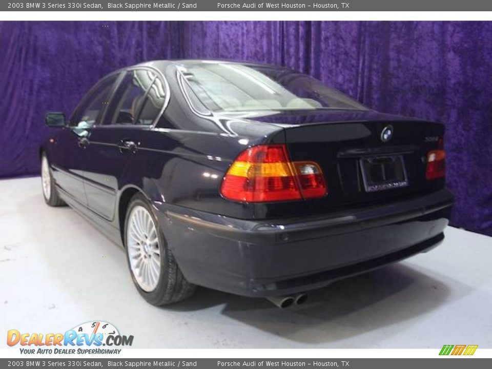 2003 BMW 3 Series 330i Sedan Black Sapphire Metallic / Sand Photo #3