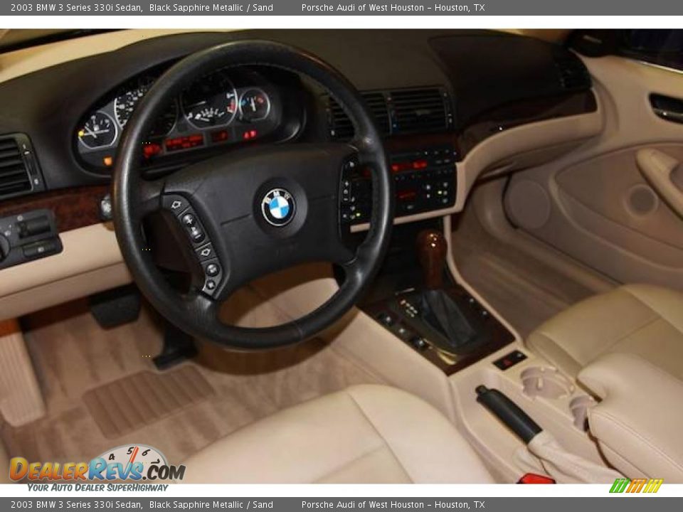 2003 BMW 3 Series 330i Sedan Black Sapphire Metallic / Sand Photo #5