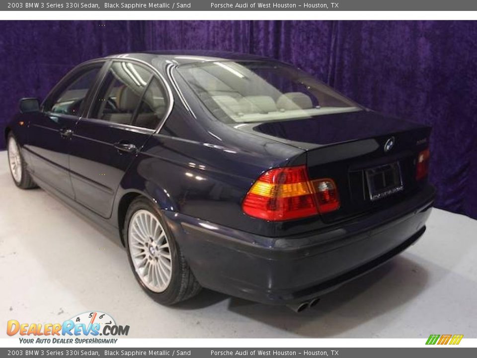 2003 BMW 3 Series 330i Sedan Black Sapphire Metallic / Sand Photo #10
