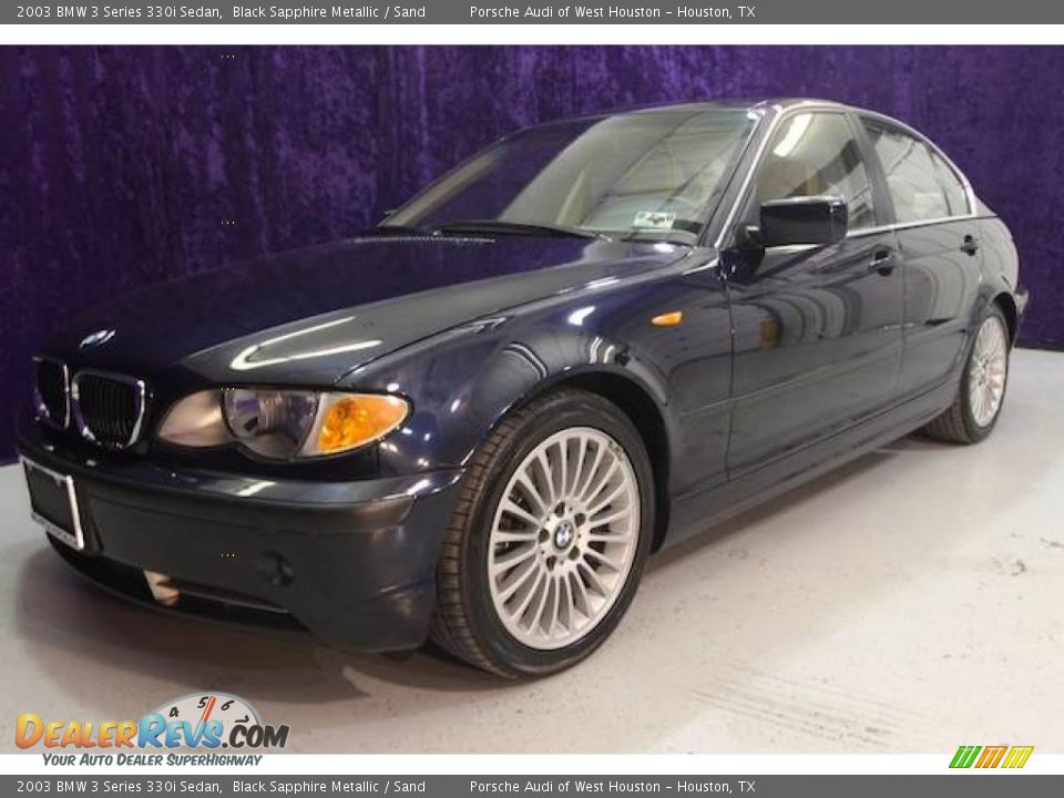 2003 BMW 3 Series 330i Sedan Black Sapphire Metallic / Sand Photo #11