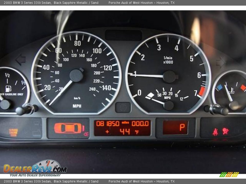 2003 BMW 3 Series 330i Sedan Black Sapphire Metallic / Sand Photo #14