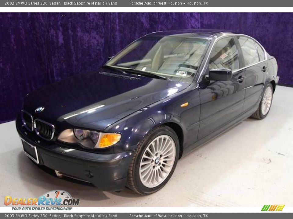 2003 BMW 3 Series 330i Sedan Black Sapphire Metallic / Sand Photo #29
