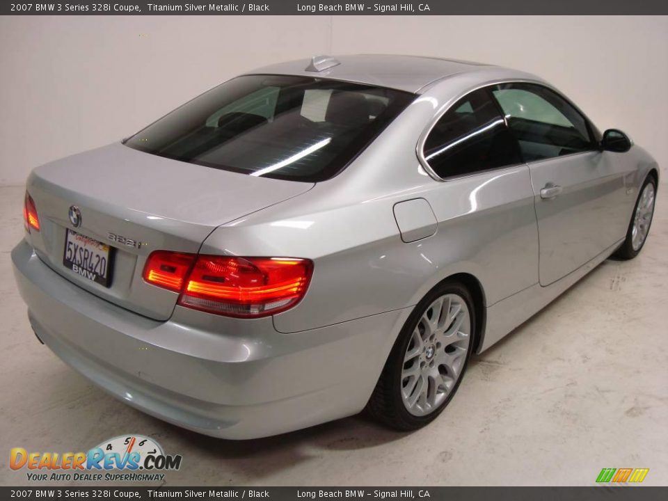 2007 BMW 3 Series 328i Coupe Titanium Silver Metallic / Black Photo #6