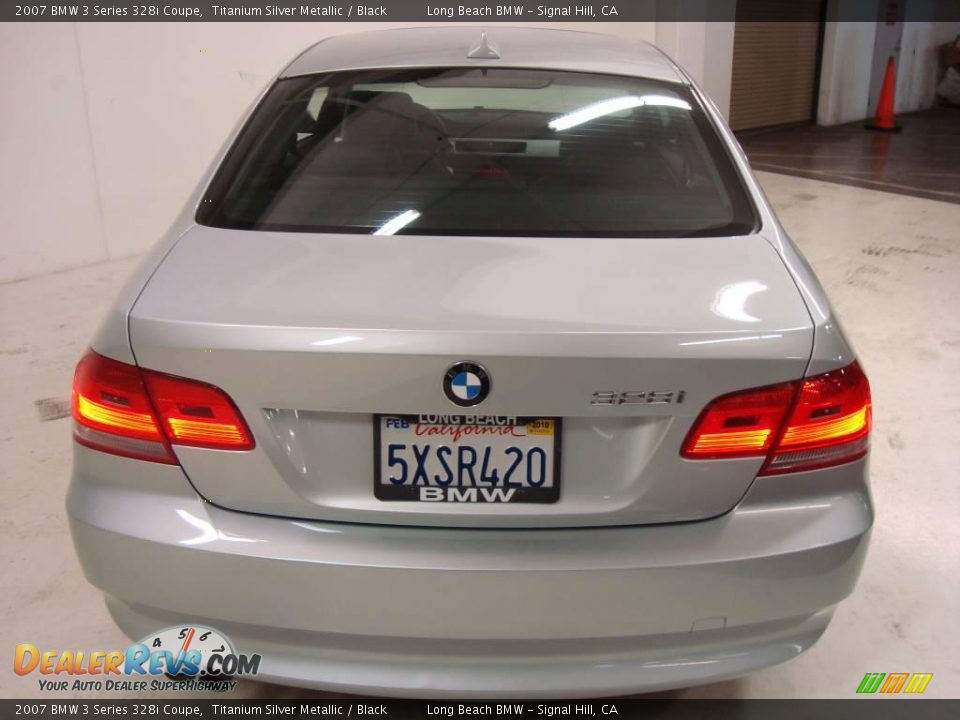 2007 BMW 3 Series 328i Coupe Titanium Silver Metallic / Black Photo #7