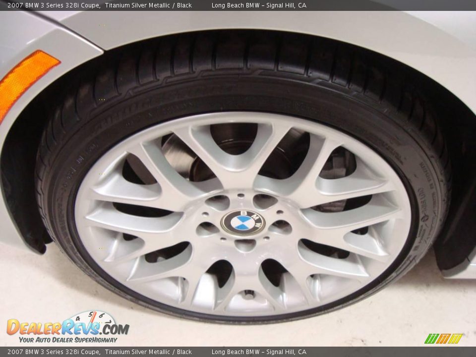 2007 BMW 3 Series 328i Coupe Titanium Silver Metallic / Black Photo #14