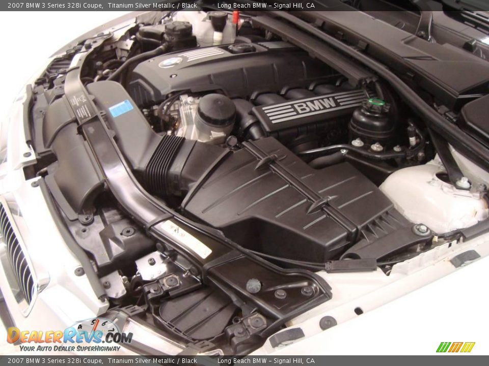 2007 BMW 3 Series 328i Coupe Titanium Silver Metallic / Black Photo #19