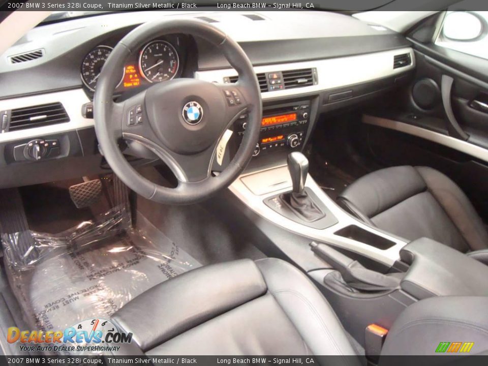 2007 BMW 3 Series 328i Coupe Titanium Silver Metallic / Black Photo #20