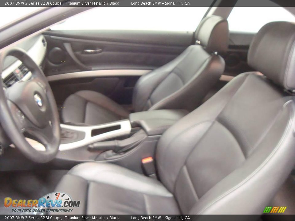 2007 BMW 3 Series 328i Coupe Titanium Silver Metallic / Black Photo #21