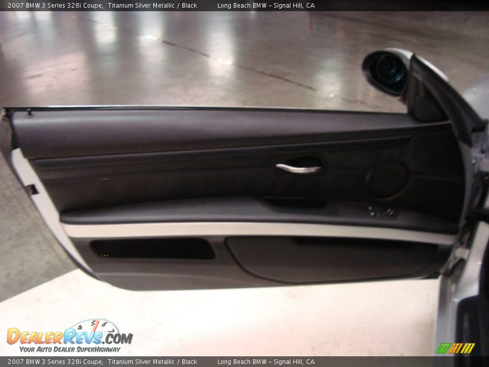 2007 BMW 3 Series 328i Coupe Titanium Silver Metallic / Black Photo #25