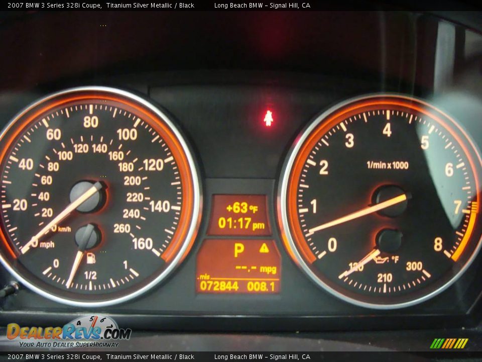 2007 BMW 3 Series 328i Coupe Titanium Silver Metallic / Black Photo #32