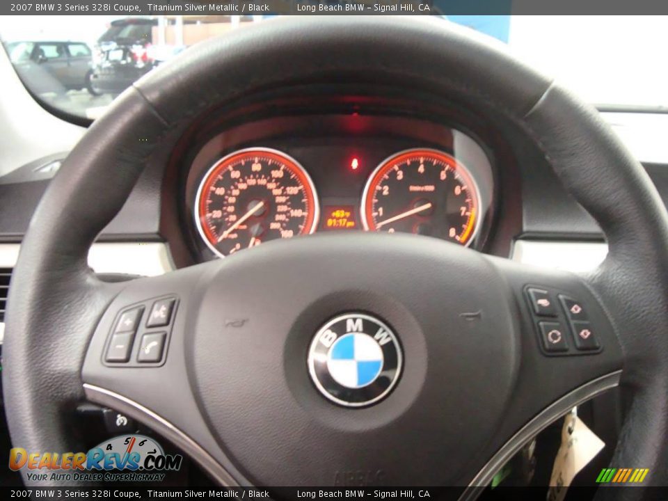 2007 BMW 3 Series 328i Coupe Titanium Silver Metallic / Black Photo #33