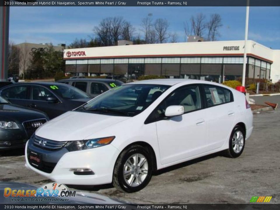 2010 Honda Insight Hybrid EX Navigation Spectrum White Pearl / Gray Photo #1