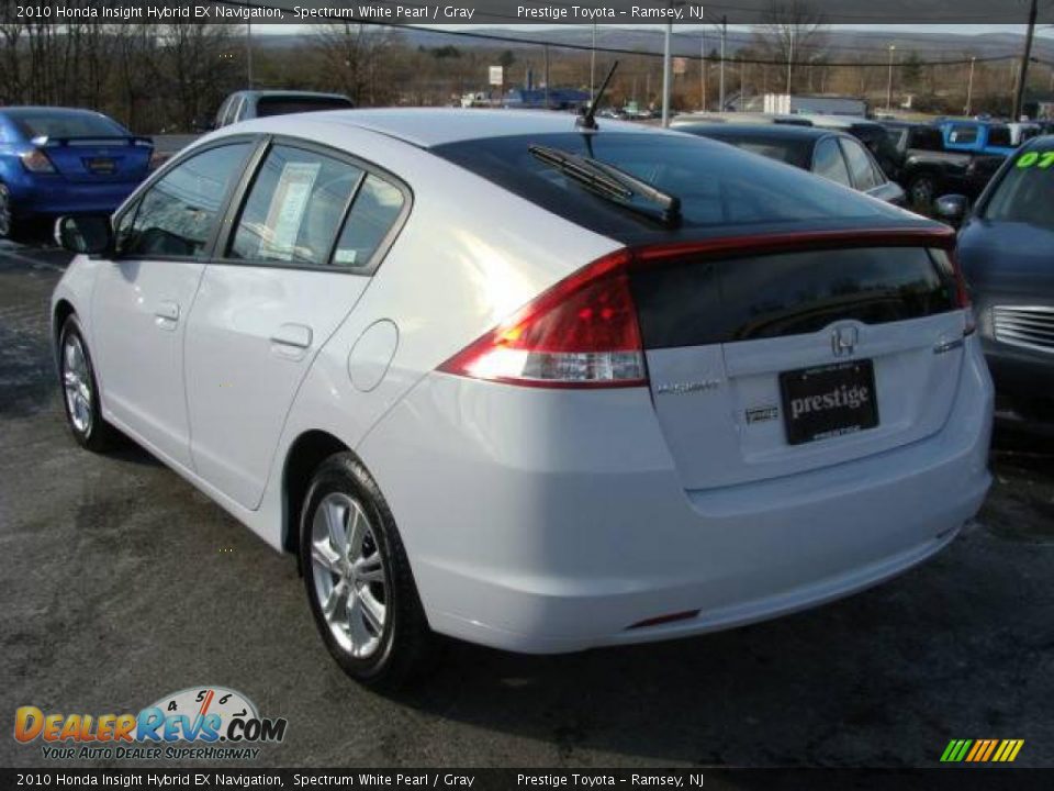 2010 Honda Insight Hybrid EX Navigation Spectrum White Pearl / Gray Photo #4