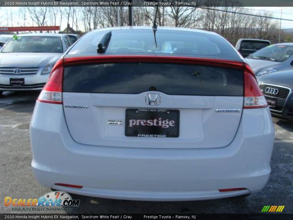 2010 Honda Insight Hybrid EX Navigation Spectrum White Pearl / Gray Photo #5