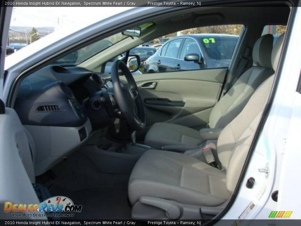 2010 Honda Insight Hybrid EX Navigation Spectrum White Pearl / Gray Photo #7