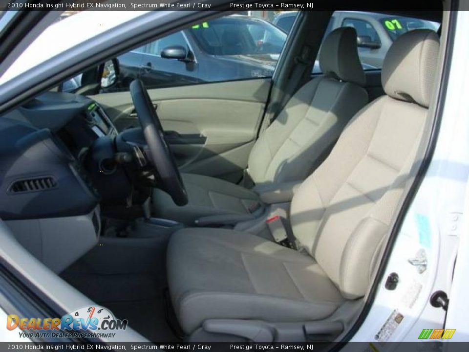 2010 Honda Insight Hybrid EX Navigation Spectrum White Pearl / Gray Photo #8