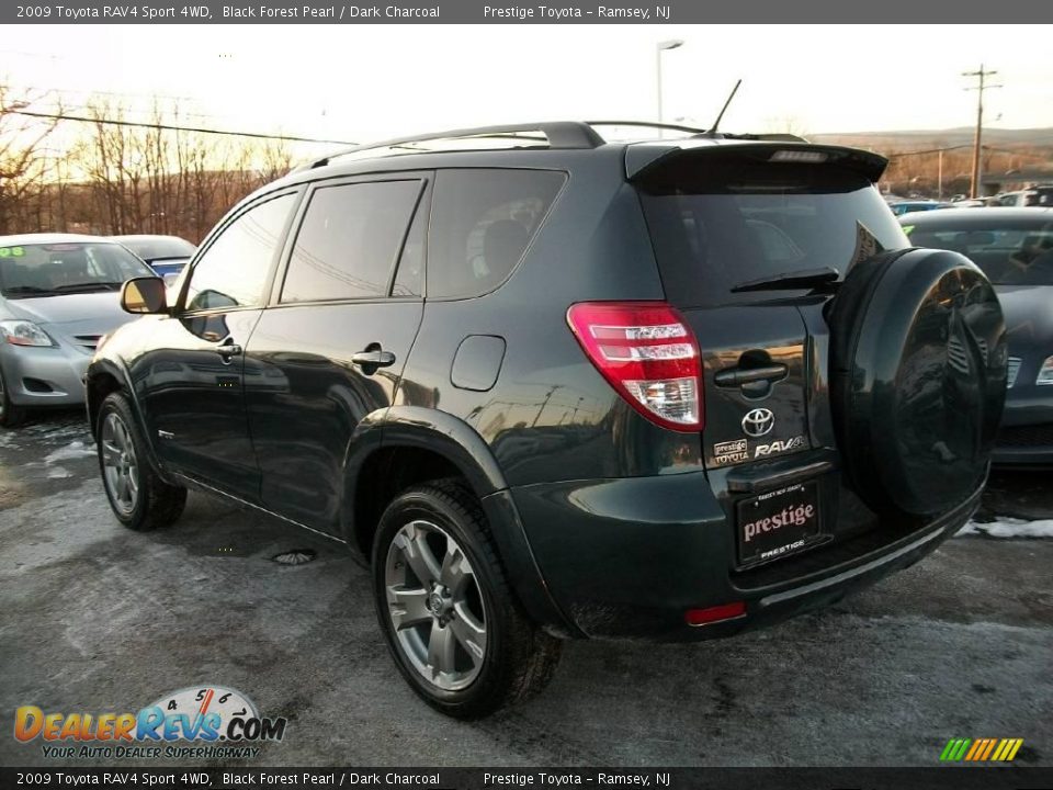 2009 Toyota RAV4 Sport 4WD Black Forest Pearl / Dark Charcoal Photo #4