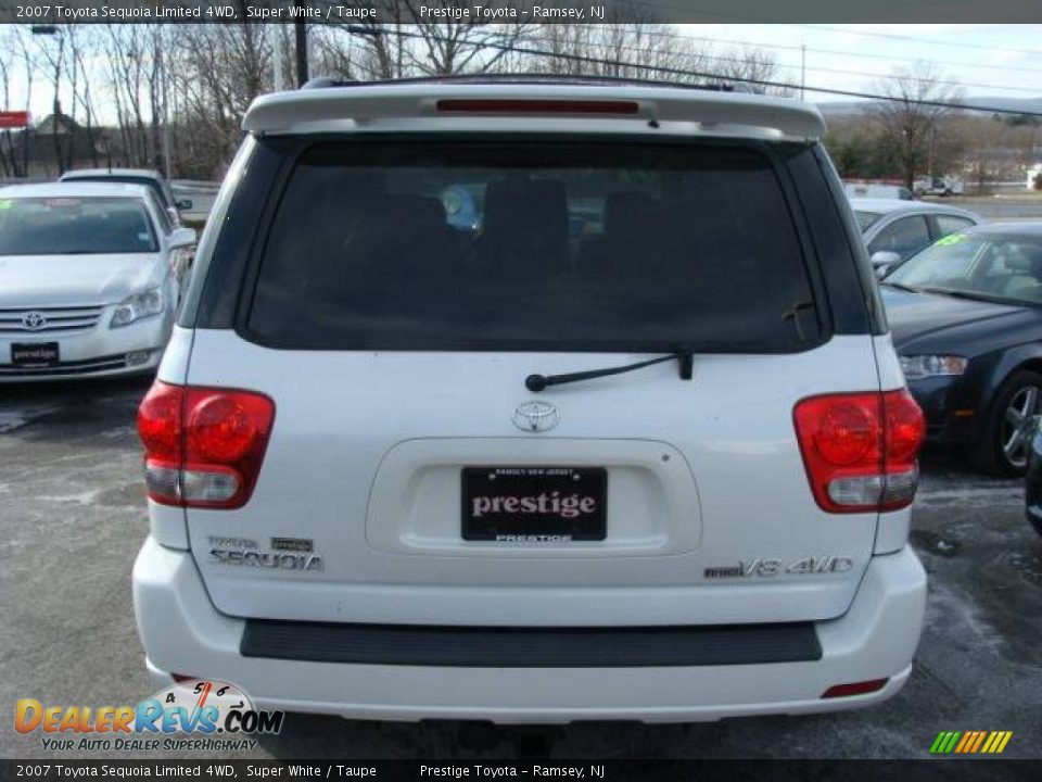 2007 Toyota Sequoia Limited 4WD Super White / Taupe Photo #5