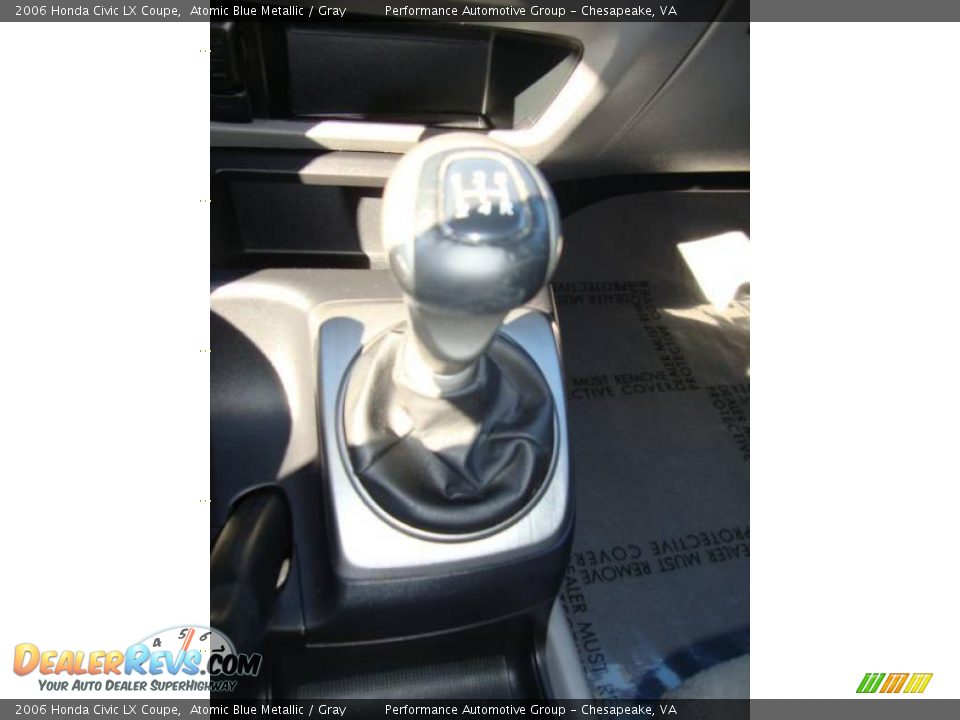 2006 Honda Civic LX Coupe Atomic Blue Metallic / Gray Photo #13