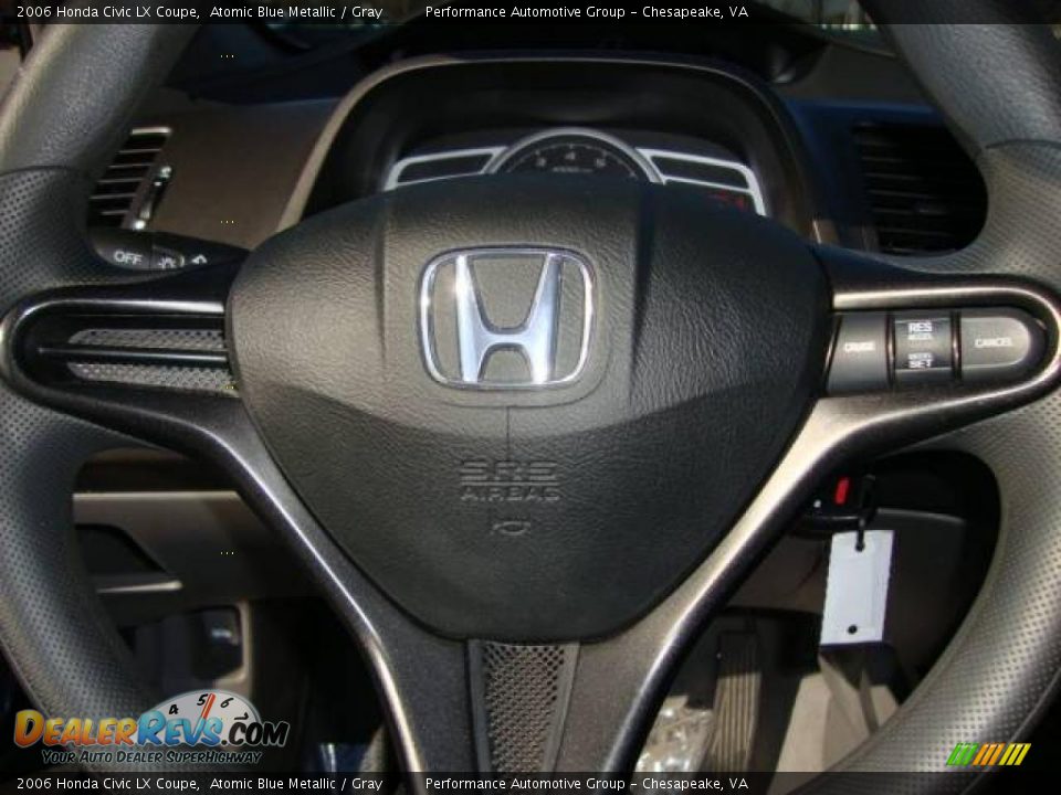 2006 Honda Civic LX Coupe Atomic Blue Metallic / Gray Photo #14