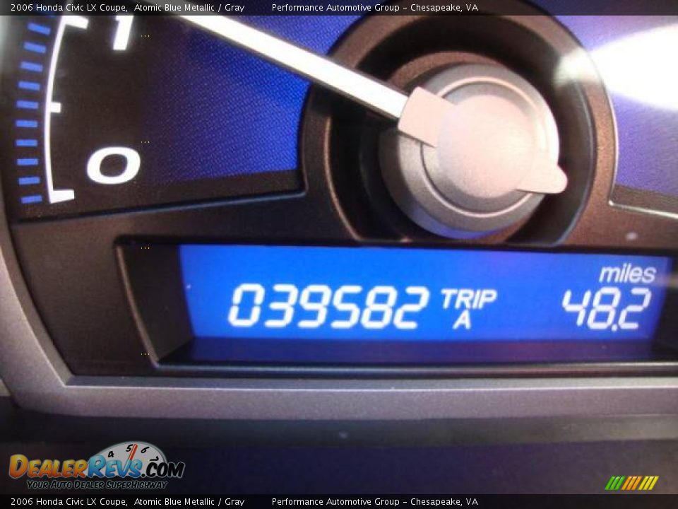 2006 Honda Civic LX Coupe Atomic Blue Metallic / Gray Photo #15