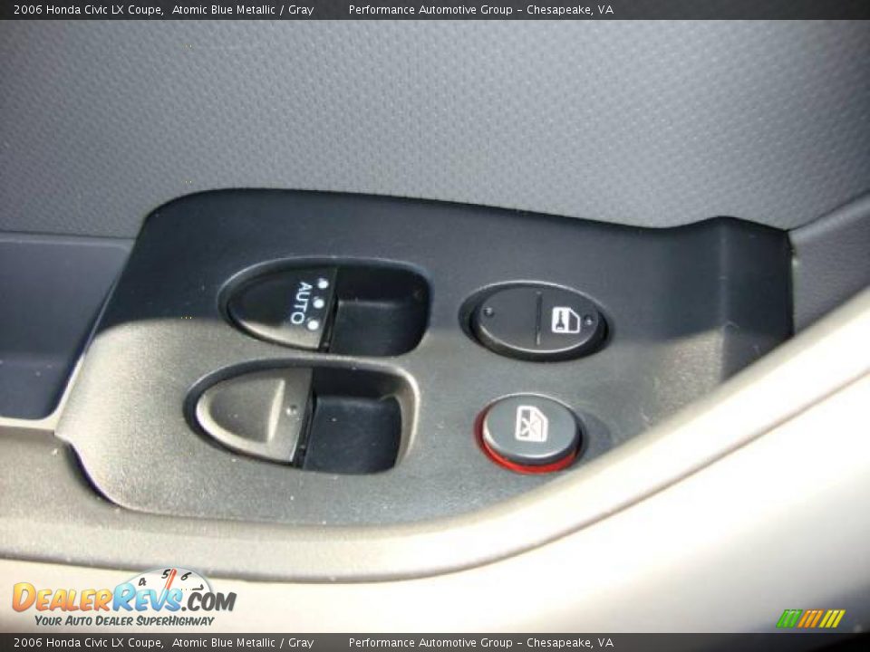 2006 Honda Civic LX Coupe Atomic Blue Metallic / Gray Photo #16